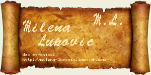 Milena Lupović vizit kartica